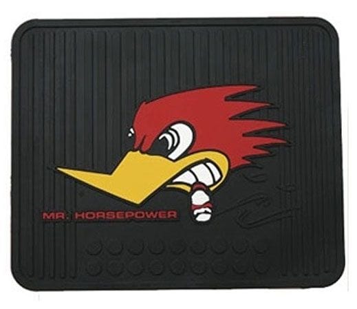 MOONEYES Clay Smith With Woodpecker Logo Mooneyes Utility Rubber Floor Mats MNCSC38 SR