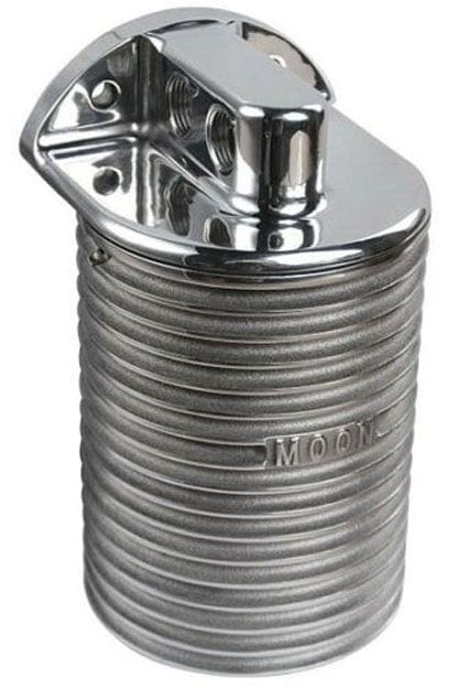 Mooneyes Mount To Chassis Or Firewall Mooneyes Finned Aluminium Remote Oil Filter MNMPF200 SR