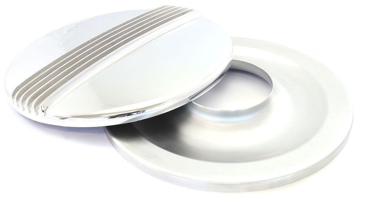 MOONEYES Suit 5-1/8" Carburettor, 14" x 3" Mooneyes Finned Aluminium Air Cleaner MNMP720 SR