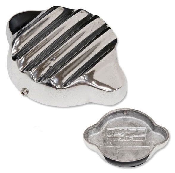 MOONEYES Suit Small Cap 2.88" Mooneyes Polished Finned Alloy Radiator Cap Cover MNAA21450S SR
