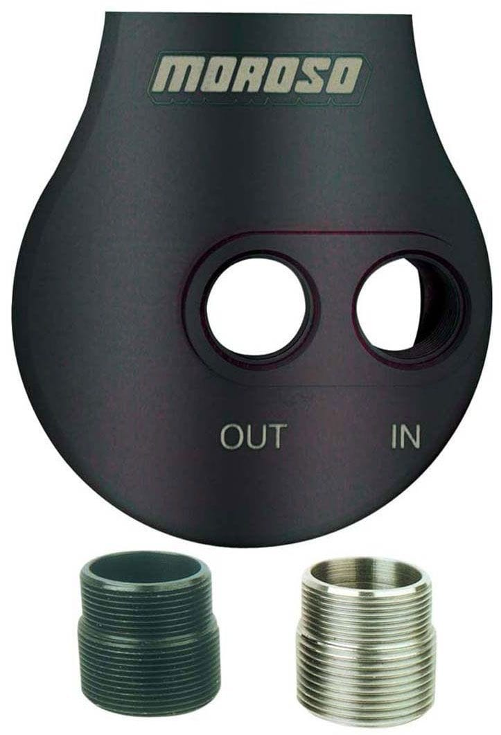MOROSO Billet Aluminium Moroso Remote, Large Diameter Oil Filter Mount MO23766 SR