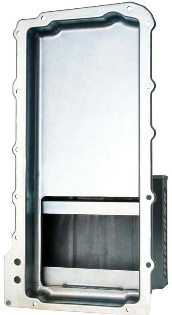 MOROSO Clear Zinc Finish suits GM LS Series Moroso Steel Wet Sump Oil Pan, 6" Deep, Baffled MO20140 SR