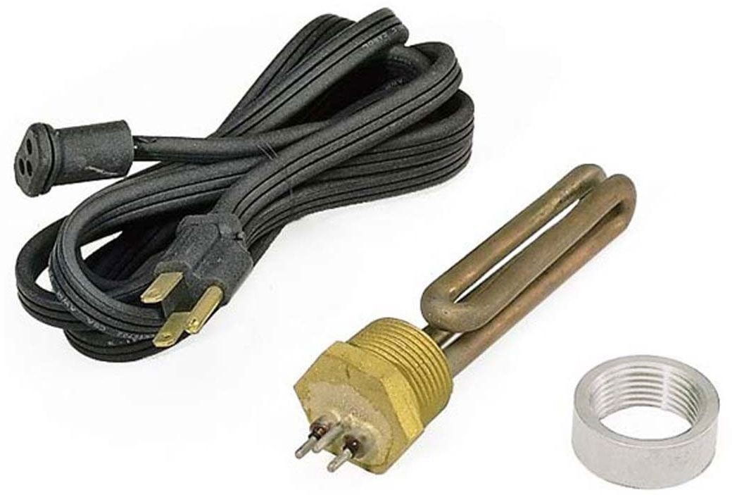 MOROSO Internal Use Element With Steel Weld On fitting, 110 Volt Moroso Oil Preheater MO23990 SR