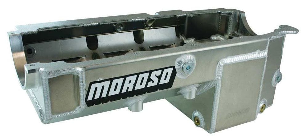 MOROSO Suit BB Chev, Mark 4 Style Moroso Oil Pan, Fabricated Aluminium, 8" Deep, 6.6L MO20385 SR