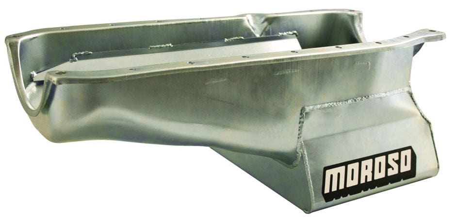 MOROSO Suit SB Chev 1980-85, R/H Dipstick, 2-Piece Main & Dart SHP Block Moroso Oil Pan, Steel, 8-1/4" Deep, 6.6L MO20201 SR
