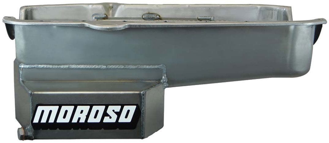 MOROSO Suit SB Chev L/H Dipstick, Pre-1980 Moroso Drag / Road Race Oil Pan, Fabricated Steel, 7-1/2" Deep, 6.62L MO21813 SR