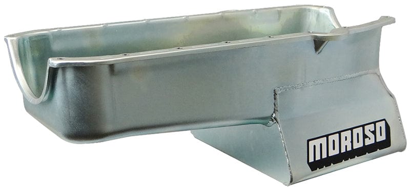 Moroso Suit SB Chev Pre 1980, L/H Dipstick, 2-Piece Main Moroso Oil Pan, Steel, 8-1/4" Deep, 6.6L MO20190 SR