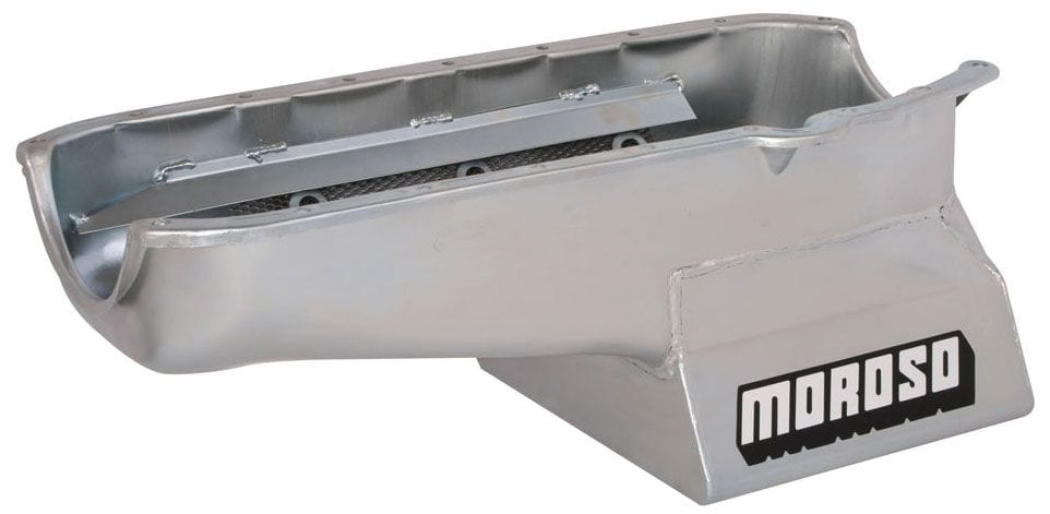 MOROSO Suit SB Chev Pre 1980, L/H Dipstick, 2-Piece Main Moroso Oil Pan, Steel, 8-1/4" Deep, 6.6L MO20191 SR