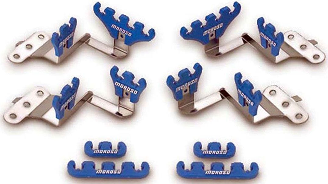 MOROSO Suit SB Chev With Center Bolt Valve Covers Moroso Spark Plug Lead Separators, 7-9mm, Red MO72141 SR