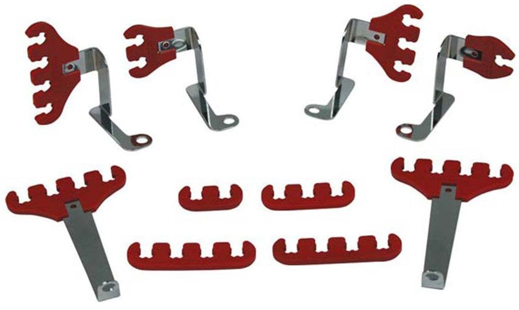 MOROSO Suit SB Ford 289-302-351 Windsor Moroso Spark Plug Lead Separators, 7-9mm, Red MO72131 SR