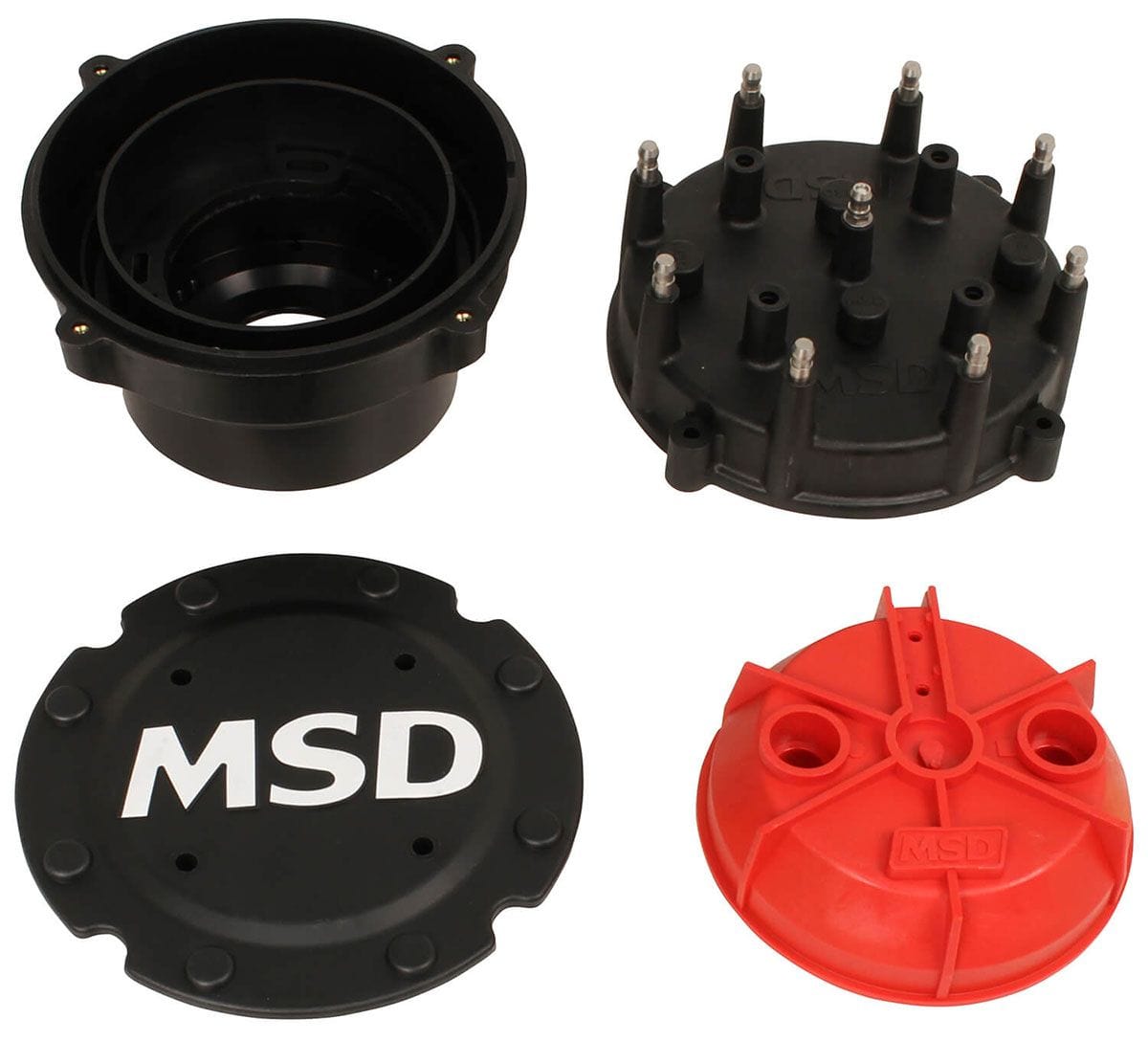 MSD 5" Dia Cap & Rotor Kit, Fits Pro Mag 44, Pro Mag 12 MSD Pro-Cap Cap-A-Dapt Kit - Black MSD74553 SR