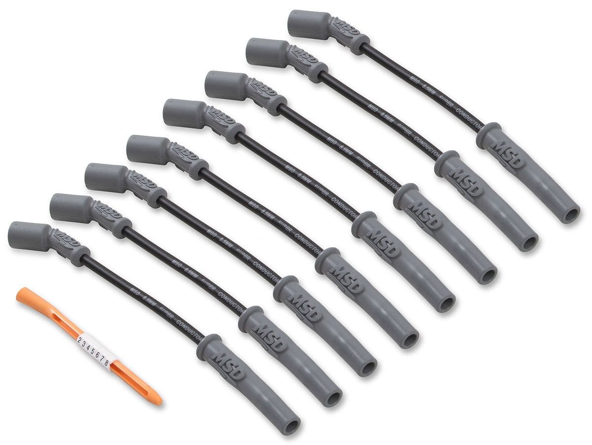 MSD 8.5mm, Black, Holden Commodore V8, LS2 MSD Super Conductor Spark Plug Lead Set MSD32823 SR