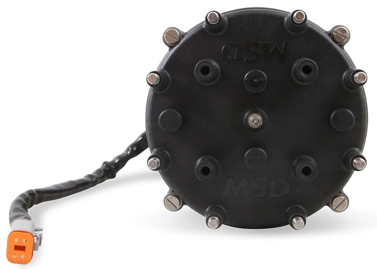 MSD Black Finish, Band Clamp Mount, CCW Rotation MSD Pro Mag 44 AMP Magneto With 5" Pro Cap MSD81407 SR