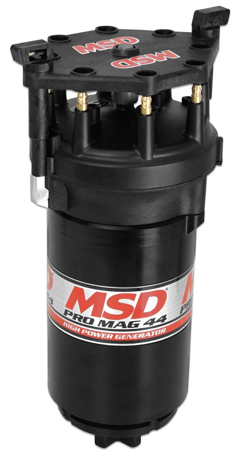 MSD Black Finish, Band Clamp Mount, CCW Rotation MSD Pro Mag 44 AMP Magneto With Standard Cap MSD81403 SR