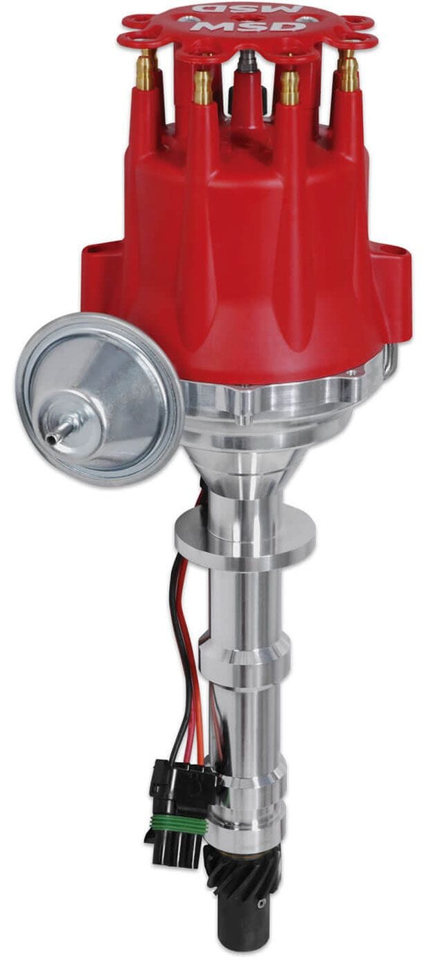 MSD Chevy 348-409, Magnetic Pickup, Vacuum Advance, High Output Module MSD Pro-Billet Ready-To-Run Distributor MSD8393 SR