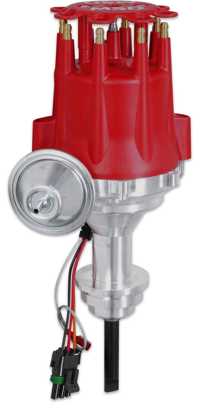 MSD Chrysler 273-360, Magnetic Pickup, Vacuum Advance, High Output Module MSD Pro-Billet Ready-To-Run Distributor MSD8388 SR