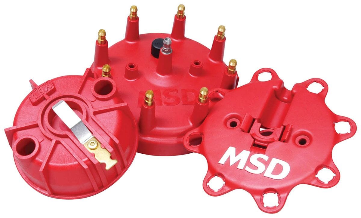 MSD For MSD Ford Billet Distributors, Red MSD Distributor Cap and Rotor Kit MSD84085 SR