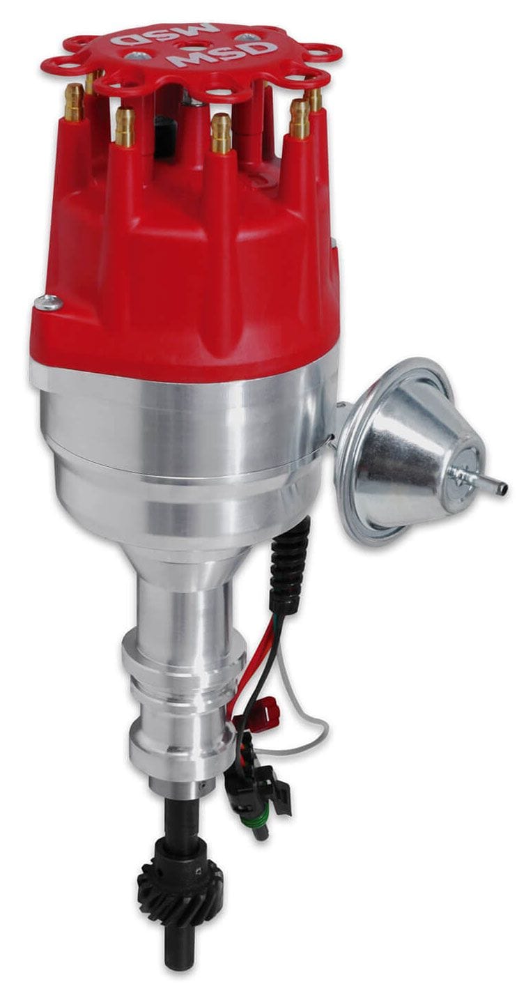 MSD Ford 351W, Magnetic Pickup, Vacuum Advance, High Output Module With S MSD Pro-Billet Ready-To-Run Distributor MSD83541 SR