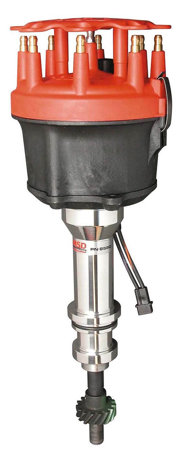 MSD Ford 351W, Magnetic Trigger, Mechanical Advance, w/Victor Jr. Intake MSD Billet Distributor MSD85805 SR