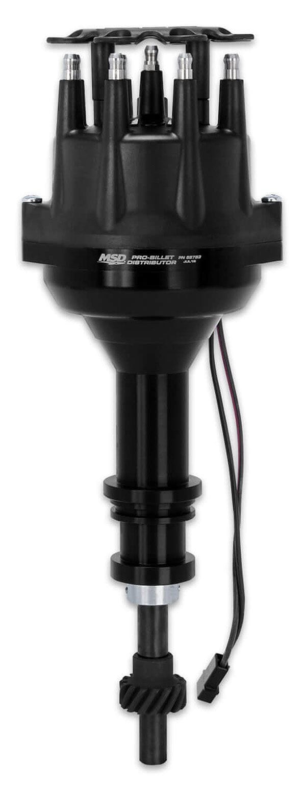 MSD Ford 351W, Small Base, Magnetic Trigger, MSD Pro-Billet Distributor - Black MSD85783 SR