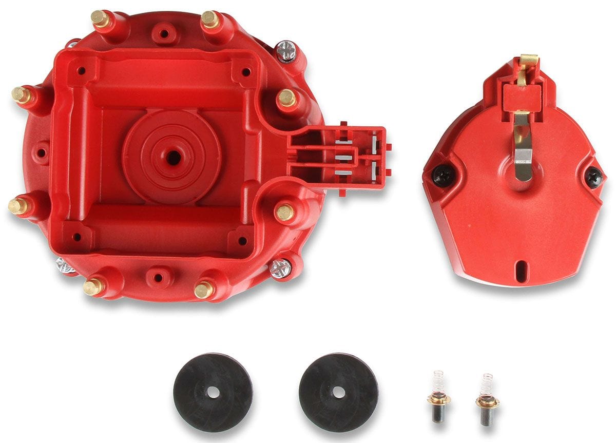 MSD GM V8 OE HEI, Internal Coil, Red MSD Distributor Cap and Rotor Kit MSD8416 SR