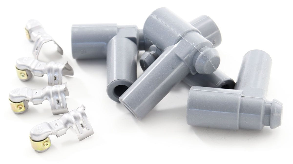 MSD HEI 90 Degree Boots and dual crimp terminals for Distributor cap, Gre MSD Replacement Ignition Leads Boot and Terminal Kit MSD8849 SR