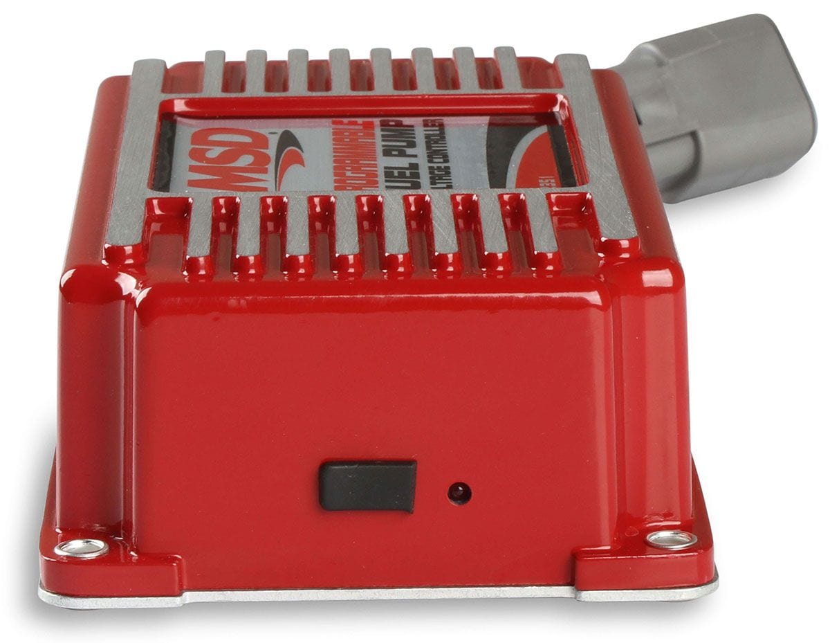 MSD Maintains fuel volume in relation to boost pressure MSD Programmable Fuel Pump Voltage Booster MSD2351 SR