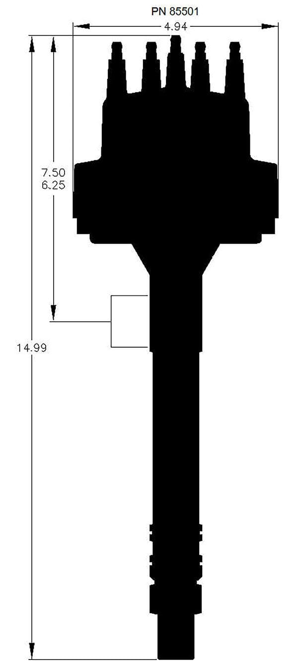 MSD Small/Big Block Chevy, Adjustable Slip Collar, Magnetic Trigger MSD Pro-Billet Locked Out Distributor MSD85501 SR