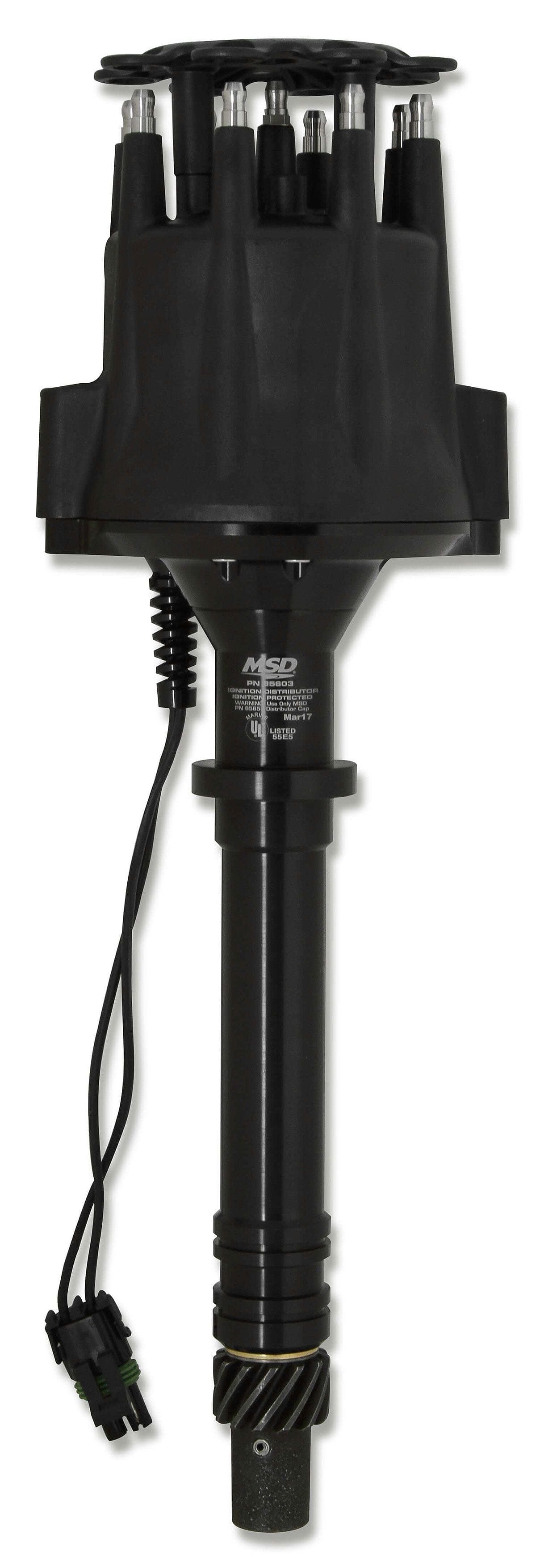 MSD Small/Big Block Chevy, Magnetic Trigger, Mechanical Advance MSD Pro-Billet Marine Distributor - Black MSD85603 SR