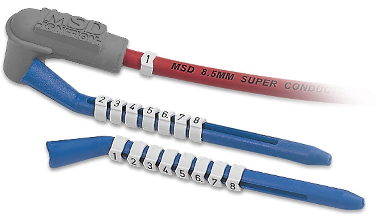 MSD Suit 8.5mm, Plastic, Installation tool supplied MSD Ignition Lead Cylinder Markers MSD3414 SR