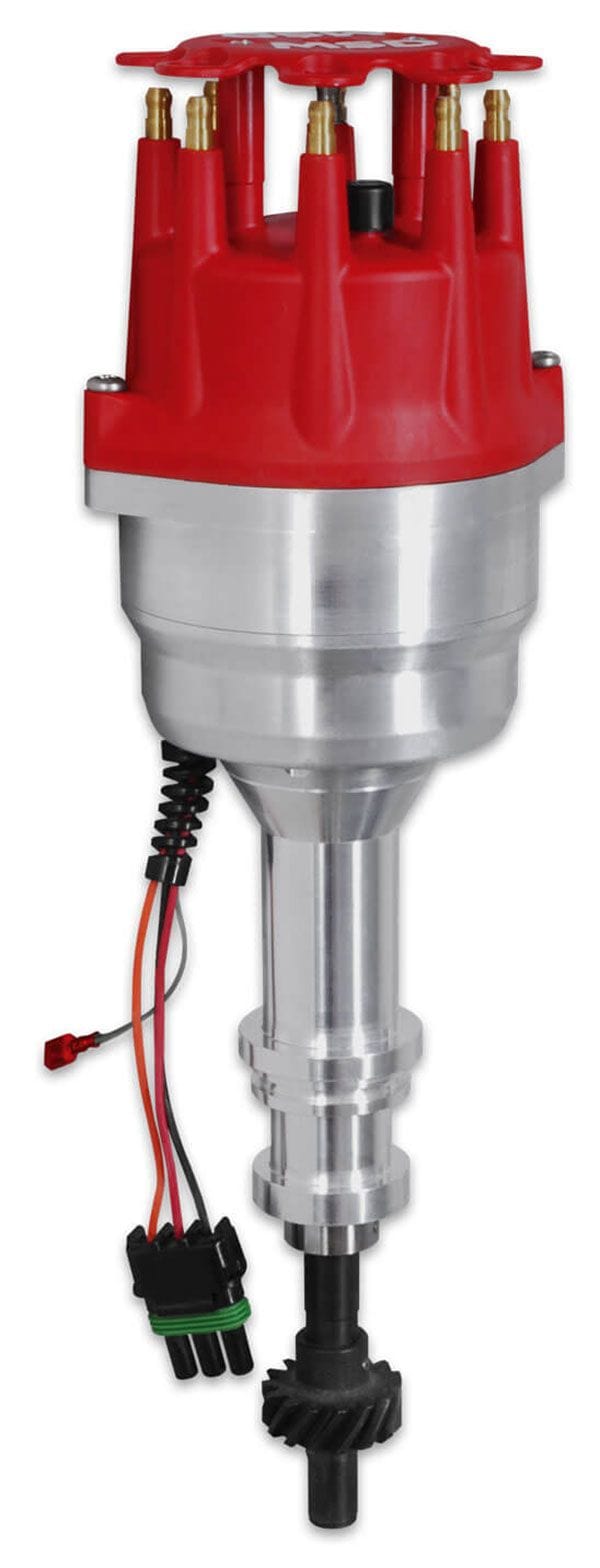 MSD Suit Ford 302-351C and 429-460. Will not fit late XD blocks MSD Marine Pro-Billet Ready-To-Run Distributor with Iron Gear .510" Dia. (13mm) MSD8 SR