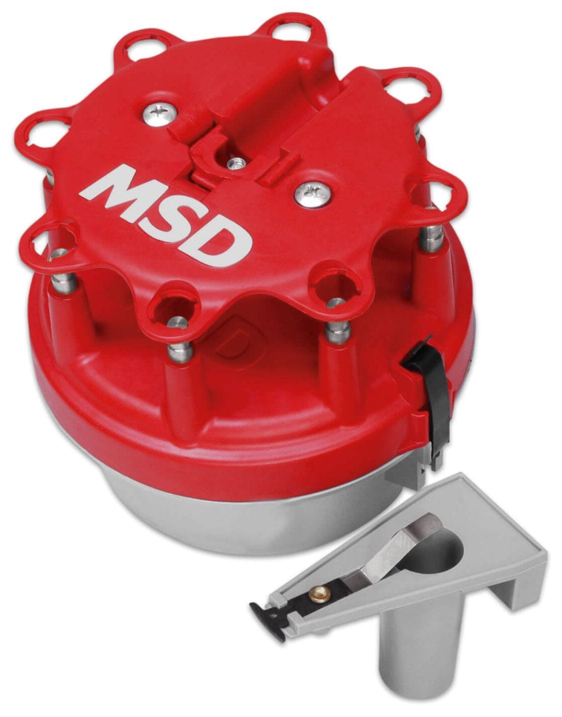 MSD Suit Ford V8 Duraspark, Red, with Spacer MSD Distributor and Rotor Kit MSD8414 SR