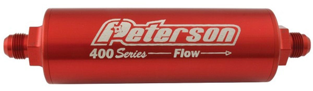 Peterson Fluid Systems -10 AN Male, 45 Micron Filter Without Bypass Peterson Fluid Systems 400 Series Inline Fuel Filter PFS09-0483 SR