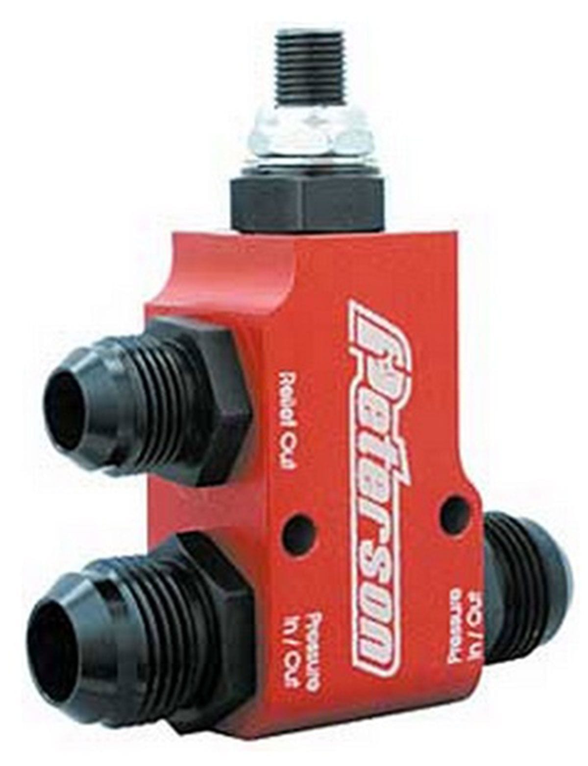 PFS -12 AN Male Fittings With -10 AN Male Relief Fitting Peterson Fluid Systems Remote Oil Relief Valve PFS09-0161 SR