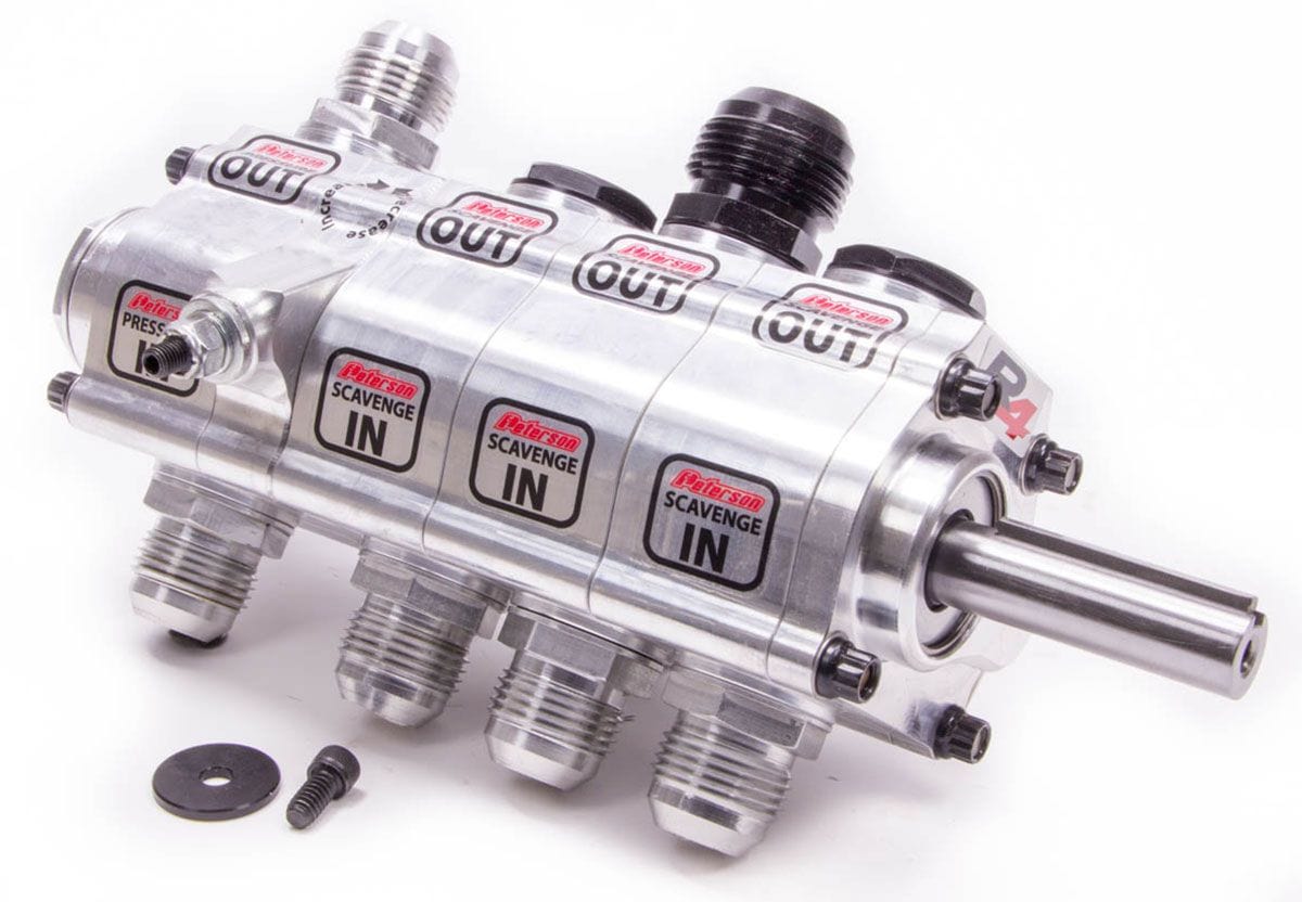 PFS Suit R/H Mount, 1.400" Scavenge, 1.400" Pressure, Rear Drive Peterson Fluid Systems R4 3 Stage Dry Sump Pump PFS04-4024 SR