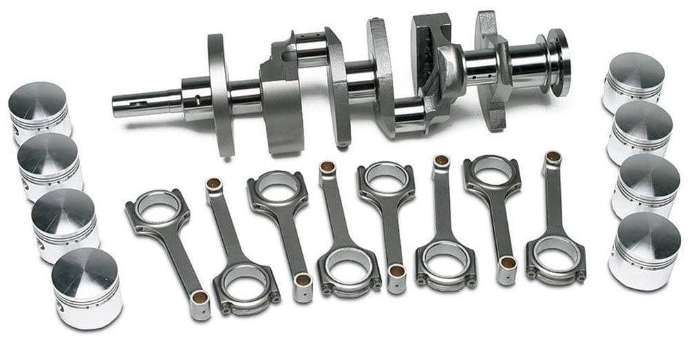 SCAT Ford Flathead, 286 CI, 3.3125" Bore x 4.125" Stroke, Dome Top Piston Scat Engine Rotating Kit - Balanced SC1-94614BI SR