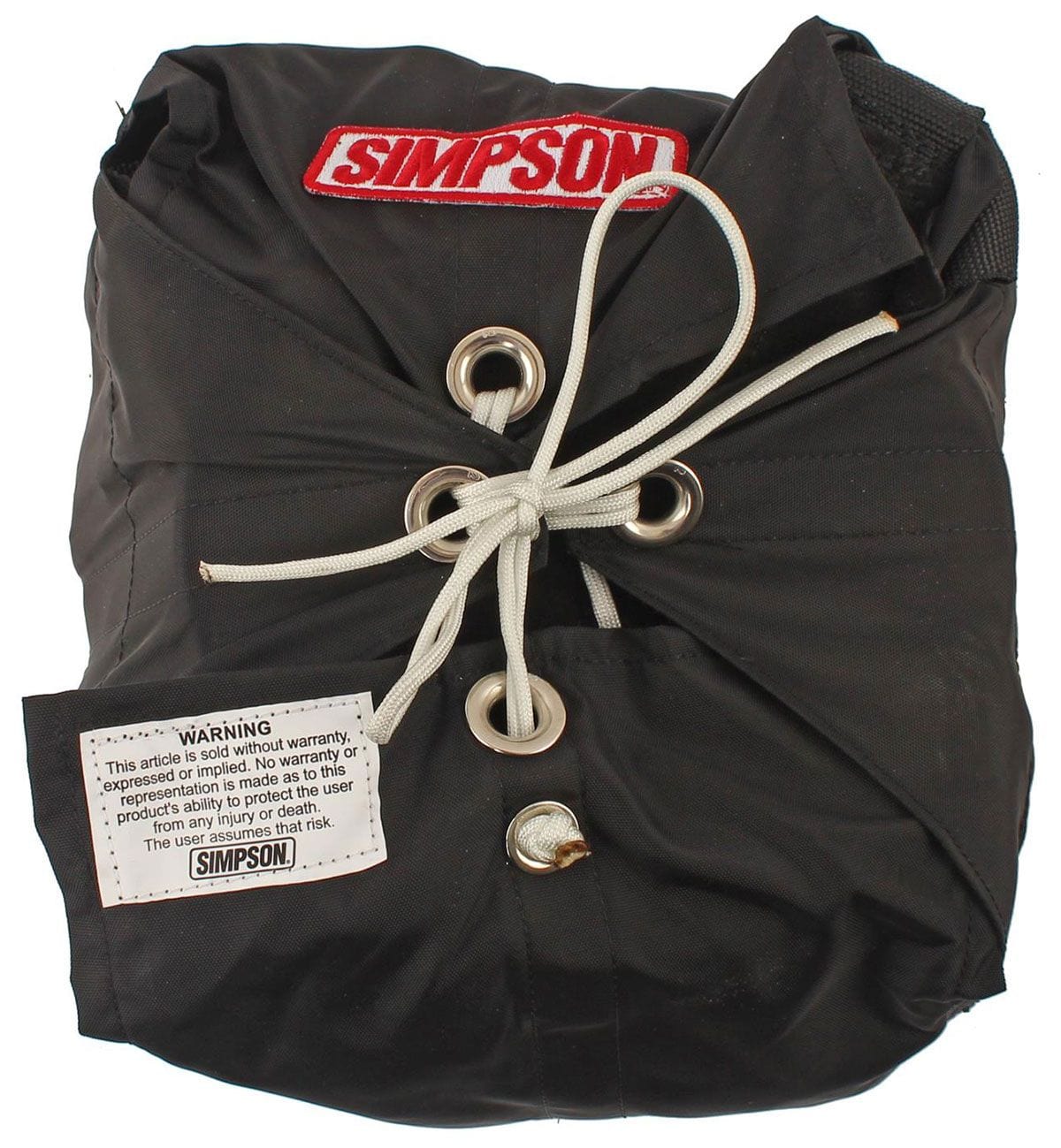 Simpson Black Chute With Aluminised (Silver) Pack, Up To 200 mph Simpson 10' Sky Jacker Drag Chute SI42020BK-S SR