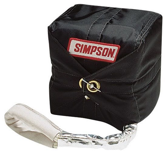 SIMPSON Black Chute With Black Nylon Pack & Simpson Logo On Chute, Up To 200 Simpson 10' Sky Jacker Drag Chute SI42020KS SR