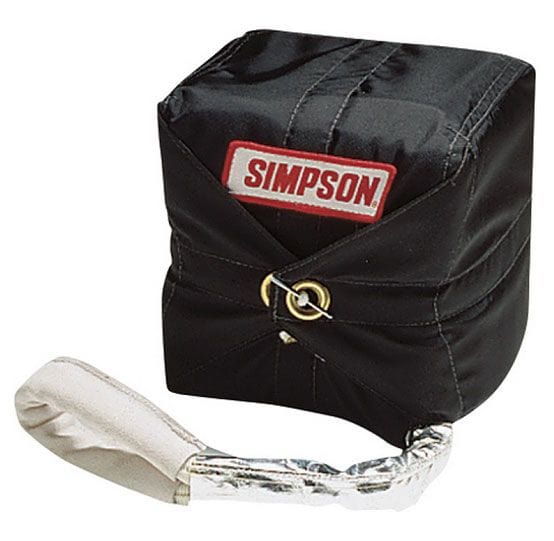 SIMPSON Blue Chute With Black Nylon Pack, Up To 200 mph Simpson 10' Sky Jacker Drag Chute SI42020BL SR