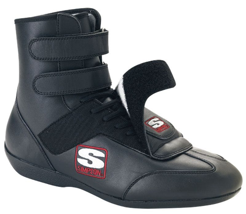 SIMPSON Size 12, Black, SFI Approved Simpson Stealth Sprint Driving Shoe SISP120BK SR