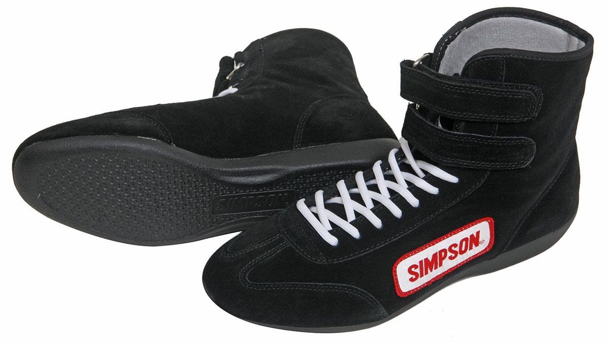 SIMPSON Size 14 Simpson Hightop SFI-5 Racing Shoes, Black SI28140BK SR