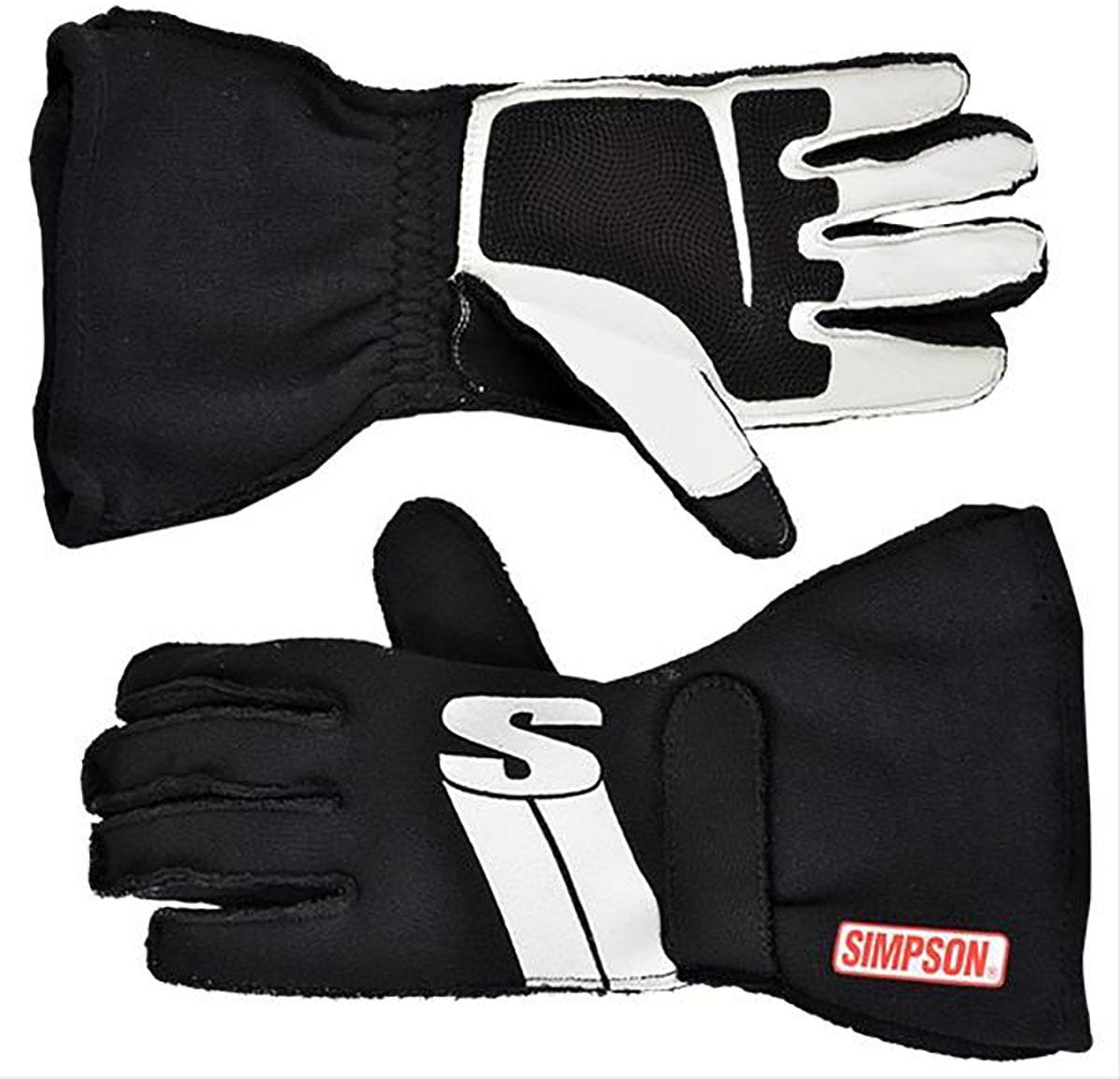 SIMPSON Small, Black, SFI.5 Simpson Impulse Racing Glove SIIMSK SR
