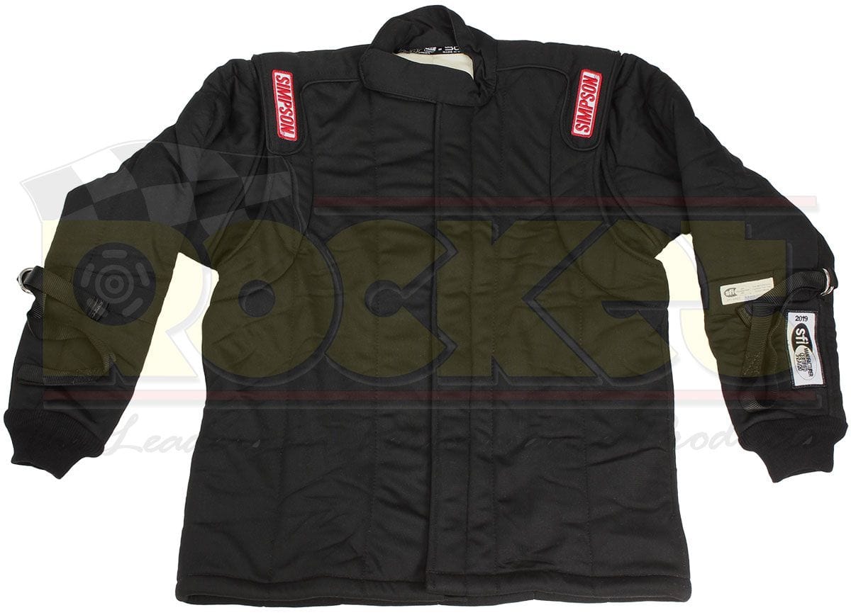 SIMPSON X-Large With Arm Restraints, Black STD.48 Signature Knit Nomex SFI-20 Simpson 5 Layer Driving Jacket SI4802434 SR
