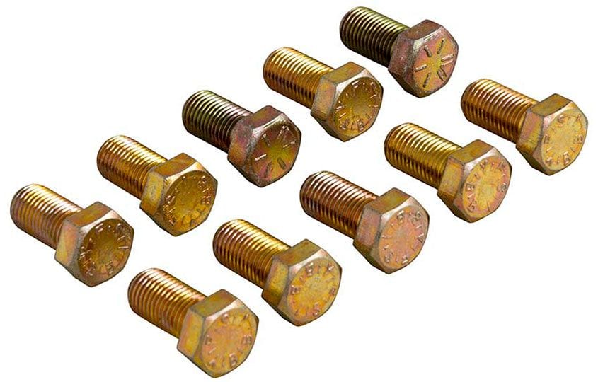 STRANGE 7/16" x 1.00" UHL, 5/8" Hex Head, Grade 8 (10-Pack) Strange Ford 9" Ring Gear Bolts STN1967 SR