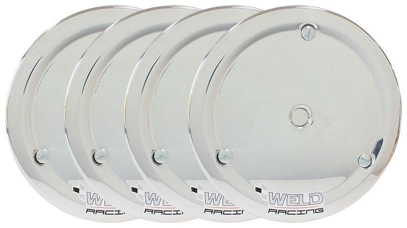 WELD 10" Wheel BeadLoc Ultra Cover (4 Pack) Weld Racing Micro Sprint Mud Covers - Polished WEP650-5160 SR