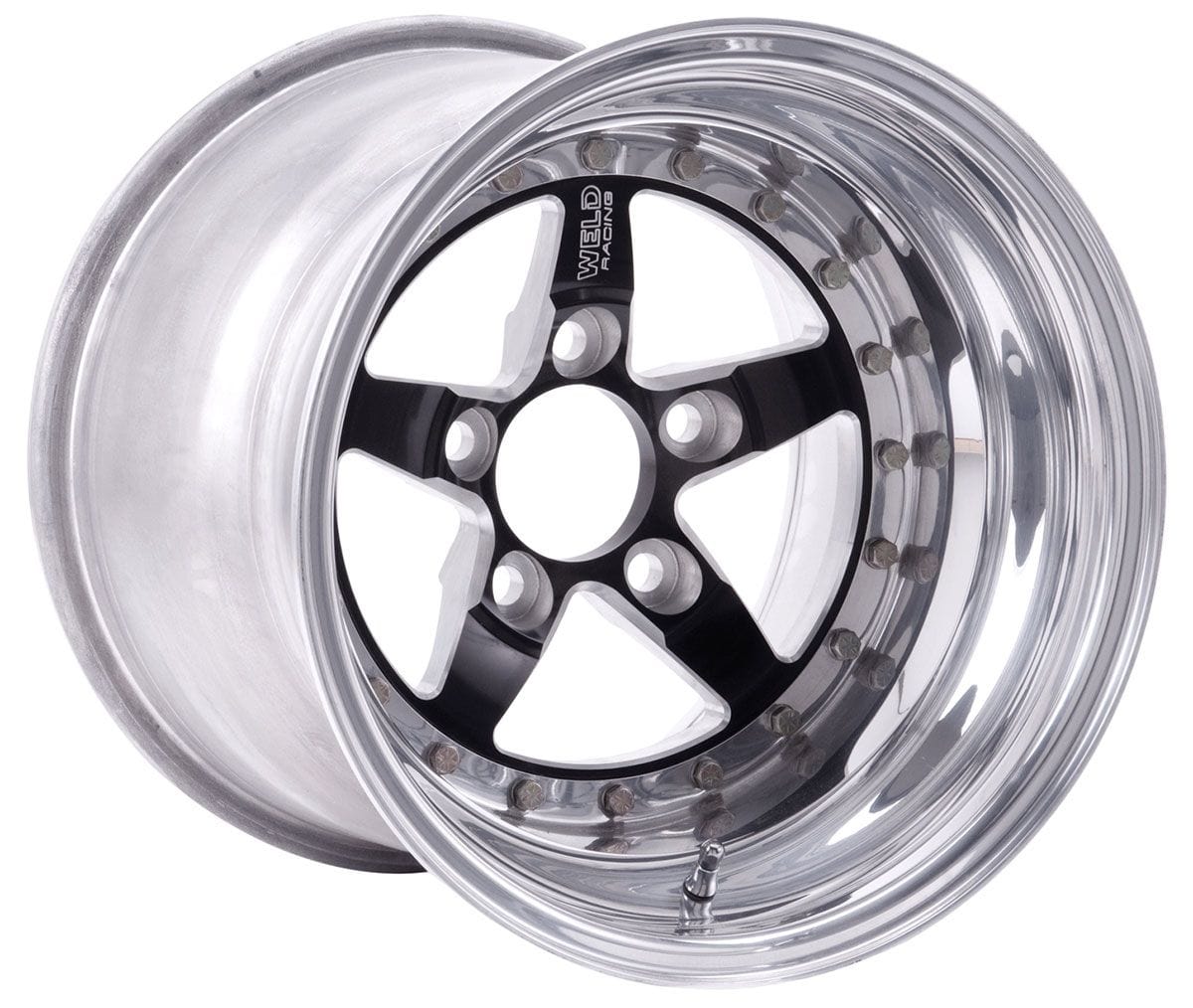 WELD 15" x 12" 3.5" B/S With 5 x 4.75" B/C Weld Racing Weld Star RT - Black Center WE791B-512276 SR