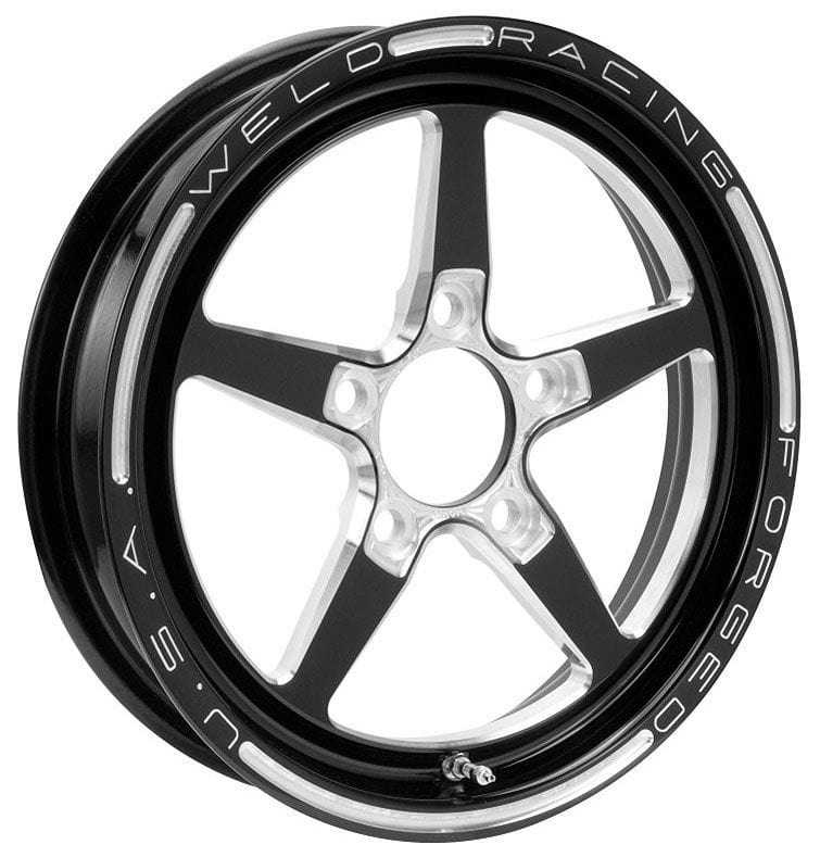 WELD 5 x 4.5" Bolt Circle with 1.75" Backspace Weld Racing AlumaStar 2.0 1-Piece 15 x 3.5" Wheel - Black Finish WE788B-15204 SR