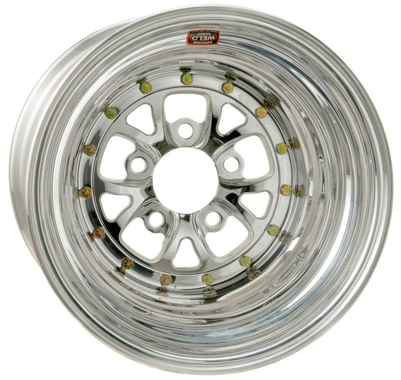 WELD 5 x 4.5" Bolt Circle with 4" Backspace Weld Racing V-Series 15 x 10" Wheel, Polished WE784P-510208 SR