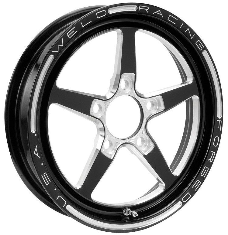 WELD 5 x 4.75" Bolt Circle with 2.25" Backspace Weld Racing AlumaStar 2.0 1-Piece 15 x 3.5" Wheel - Black Finish WE788B-15272 SR