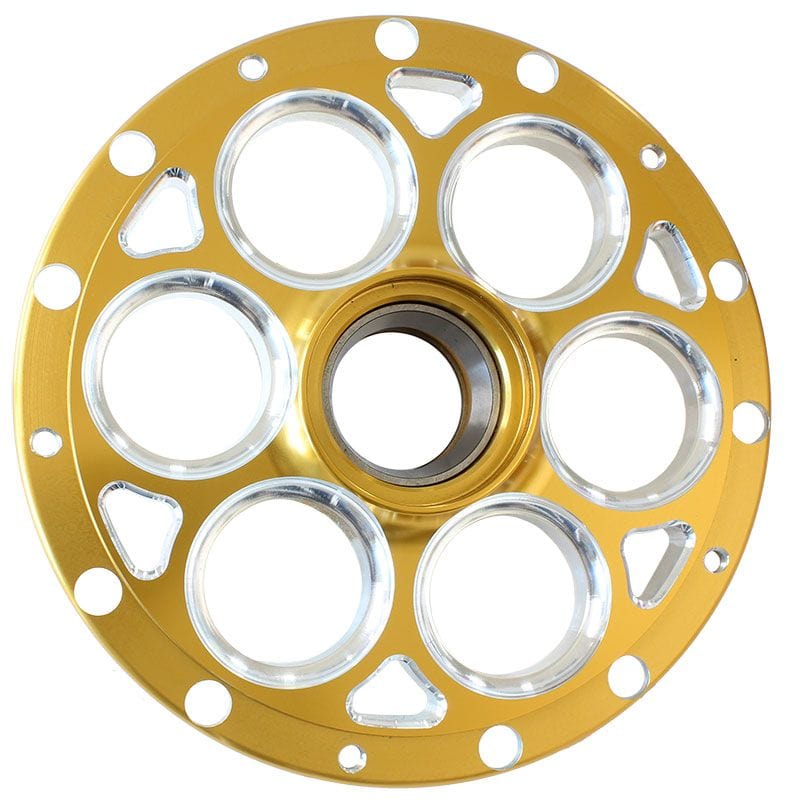 Weld Racing R/H Suit Straight Shaft, 13" & 15" Rims, Non Rotor Mount Weld Racing Magnum Midget & Sprint Hub - Gold WEC8088-RT SR